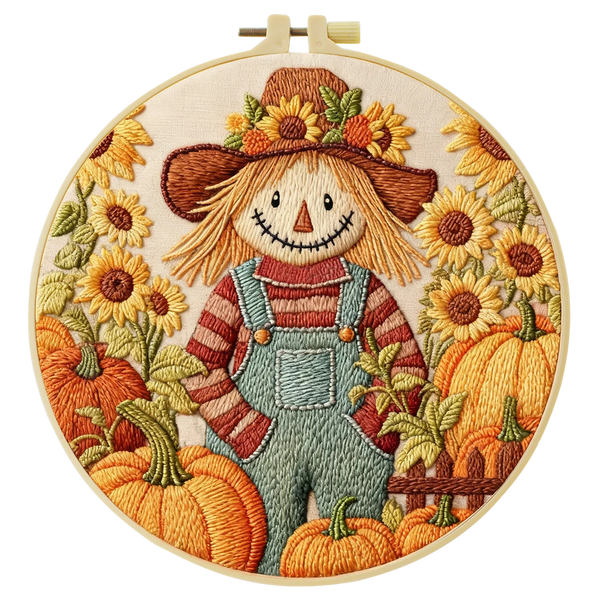 Grim Reaper Embroidery DIY Kit – Gothic Skull Beginner Stitching Kit with Hoop, Pattern & Threads