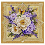 Elegant Peony & Butterfly Floral Cross Stitch Kit 🦋🌸