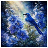 Bluebird in Moonlit Blossoms Cross Stitch Kit 💙🐦🌸✨