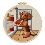 Dachshund’s Midnight Snack Embroidery Kit Kits For Stitchers
