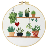 Potted Plants Hand Embroidery Kit