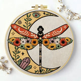 Moon & Dragonflies Embroidery Kit