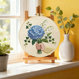 Blue Hydrangea Bouquet Embroidery Kit Kits For Stitchers