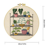Indoor Plant Shelf Embroidery Kit – Cozy Houseplants DIY Hand Embroidery Hoop Art Set Kits For Stitchers