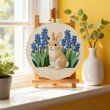 Bluebell Bunny Embroidery Kit – Cute Spring Rabbit Floral Design Kits For Stitchers