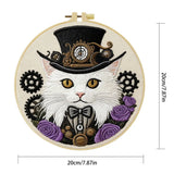 Punk Cat Embroidery Kit