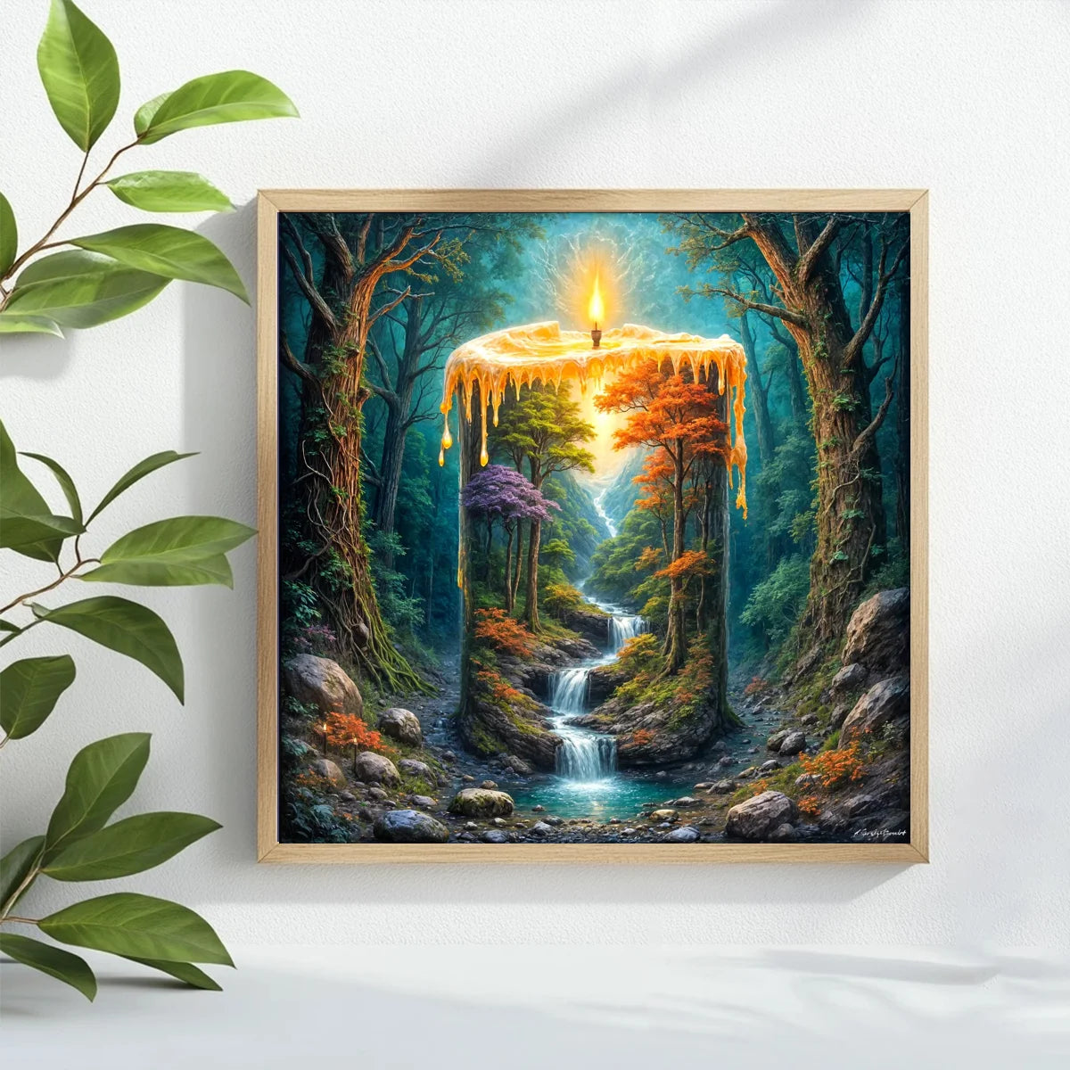 Enchanted Forest Candle Cross Stitch Kit 🕯️🌲✨🧵