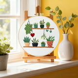Potted Plants Hand Embroidery Kit