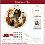 Haunted Halloween Cottage Embroidery Kit