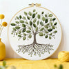 Tree of Life Embroidery DIY Kit – Botanical Nature Beginner Stitching Kit with Hoop, Pattern