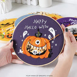 Spooky Halloween Embroidery Kit Collection – 6 Designs