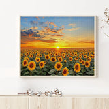 Sunflower Field Sunset Cross Stitch Kit 🌻🌅