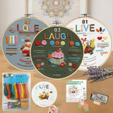 Love, Laugh & Live Beginner Embroidery Kit Kits For Stitchers