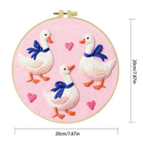 Cute Goose Family Embroidery Kit – DIY Animal Hoop Art for Beginners & Kids Craft Lovers