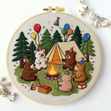 Birthday Bear Camp Embroidery Kit Kits For Stitchers