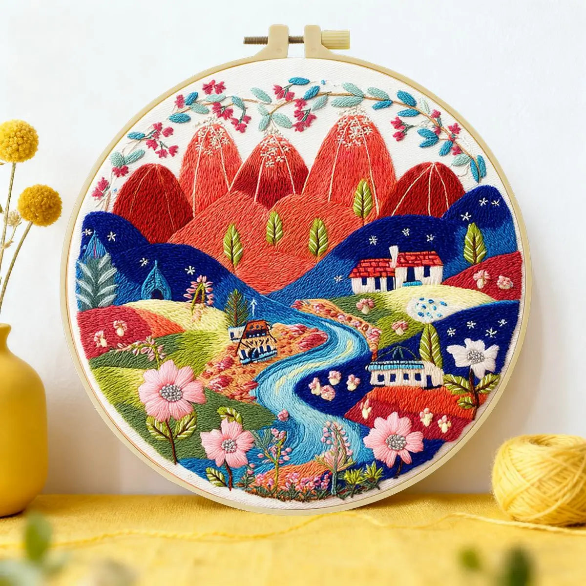 Rural Town Embroidery Starter Kit
