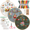 3-Piece Love & Laugh Beginner Embroidery Kit Kits For Stitchers