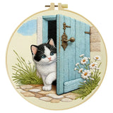 Mischievous Little Cat Embroidery Starter Kit