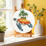 Sea Turtle Paradise Embroidery Kit 🐢🌴🧵