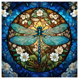 Blue Dragonfly Stained Glass Cross Stitch Kit 🦋💙