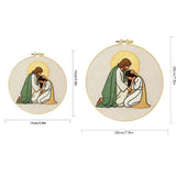 Jesus Comforting Woman Embroidery Kit – Christian Faith DIY Hand Embroidery Hoop Art Set