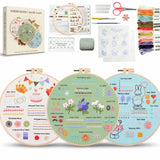 4-Piece Beginner Embroidery Learning Kit Kits For Stitchers
