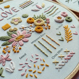 3-Piece Beginner Embroidery Stitch Learning Kit Kits For Stitchers