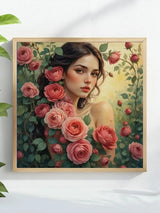 Rose Garden Beauty Cross Stitch Kit 🌹👩🏻‍🦰✨