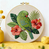 Tropical Parrot Embroidery Kit Kits For Stitchers