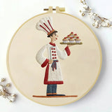 Pastry Chef Embroidery Kit Kits For Stitchers