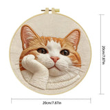 Dreamy Ginger Cat Embroidery Kit Kits For Stitchers