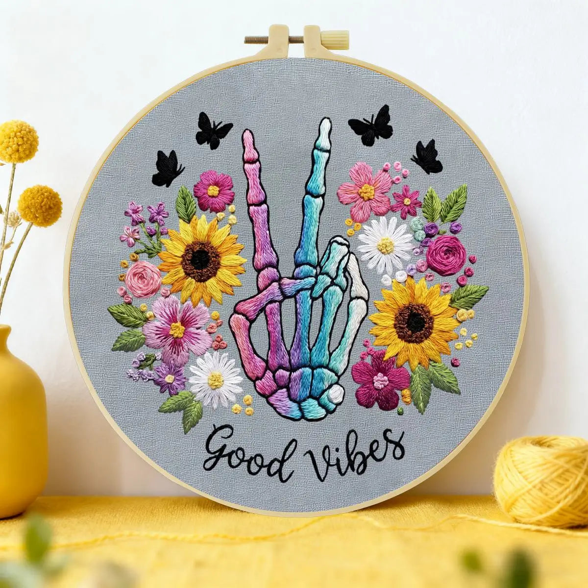 Skeleton Hand Embroidery Starter Kit