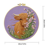 Highland Cow & Wildflowers Embroidery Kit Kits For Stitchers