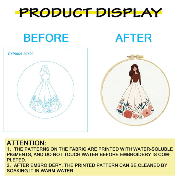 Elegant Lady Embroidery Starter Kit