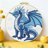 Ice Dragon Embroidery Kit for Beginners – DIY Fantasy Hand Embroidery Hoop Set
