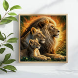 Lion Family Cross Stitch Kit 🦁👑✨🌿