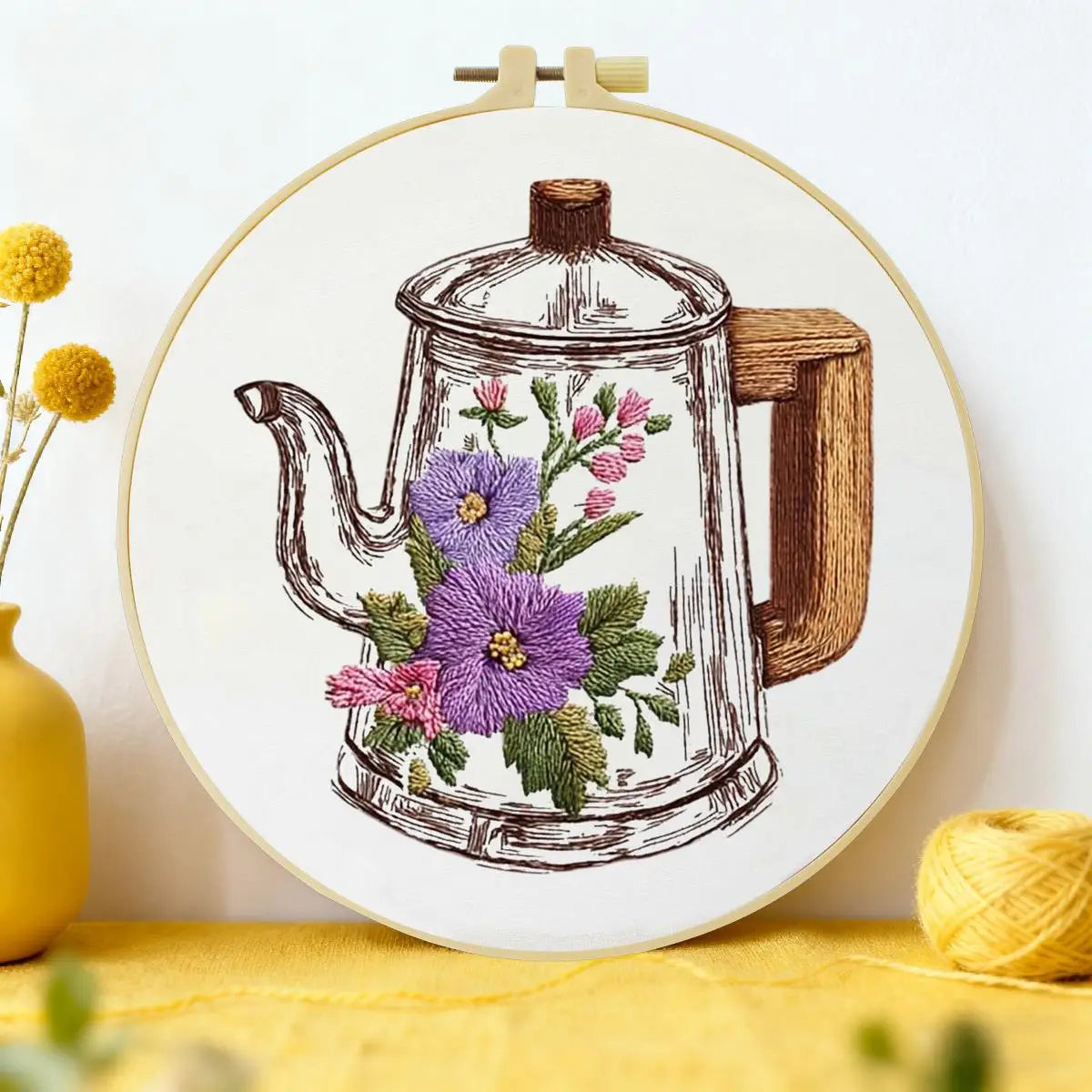 Teapot Embroidery Starter Kit