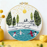 Playing in the River Embroidery Kit