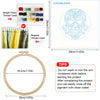 Sugar Skull Embroidery DIY Kit – Colorful Day of the Dead Beginner Stitching Kit with Hoop, Pattern & Threads