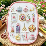 Cute Sewing & Embroidery Tools Pattern – DIY Craft Lover Hand Embroidery Kit with Floral Needlework Accessories Design