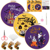 Cute Halloween Embroidery Kit – Set of 3