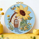 Sunflower House Embroidery Kit