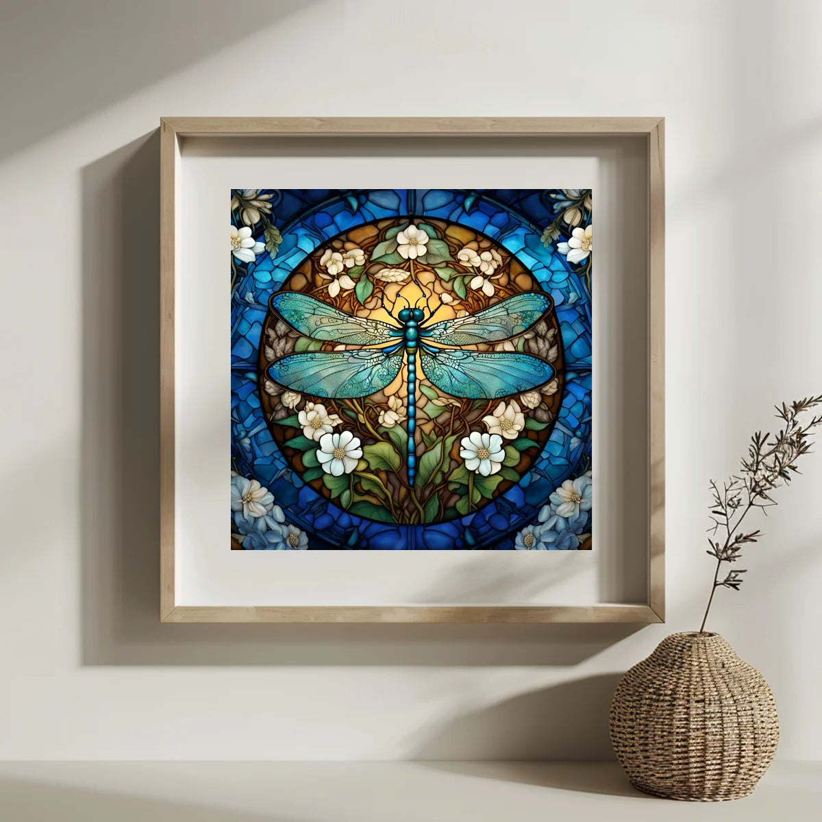 Blue Dragonfly Stained Glass Cross Stitch Kit 🦋💙
