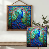 Stained Glass Peacock Cross Stitch Kit 🦚💙✨