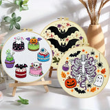 Spooky Halloween Embroidery Kit – 3 Designs Kits For Stitchers