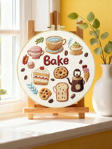 Cozy Bake & Coffee Embroidery Kit Kits For Stitchers