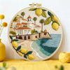 Mediterranean Lemon Coast Embroidery Kit Kits For Stitchers