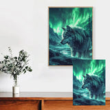 Northern Lights Wolf Cross Stitch Kit 🐺🌌❄️