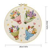Bunny Flower Bouquets Embroidery Kit Kits For Stitchers