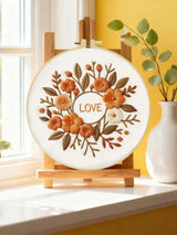 Autumn Love Floral Embroidery Kit Kits For Stitchers
